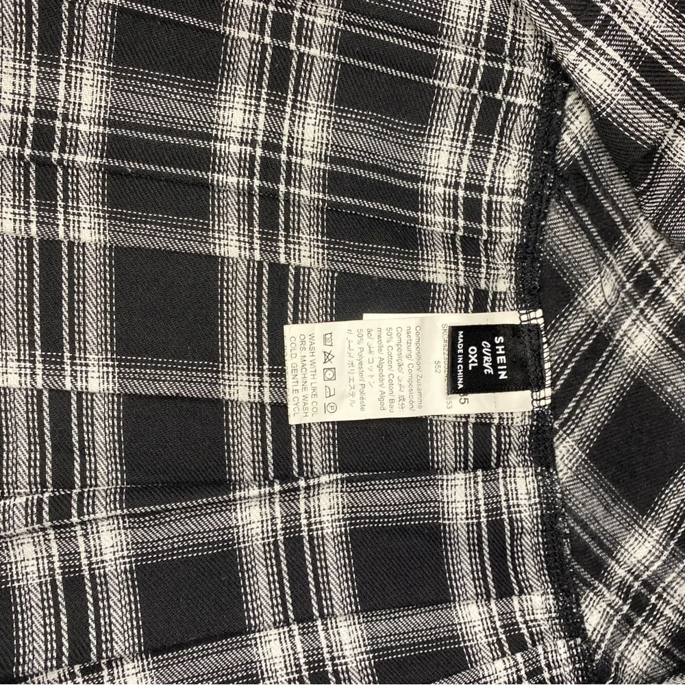 Academia pleated mini skirt grunge Y2K sexy goth flannel plaid uniform XL